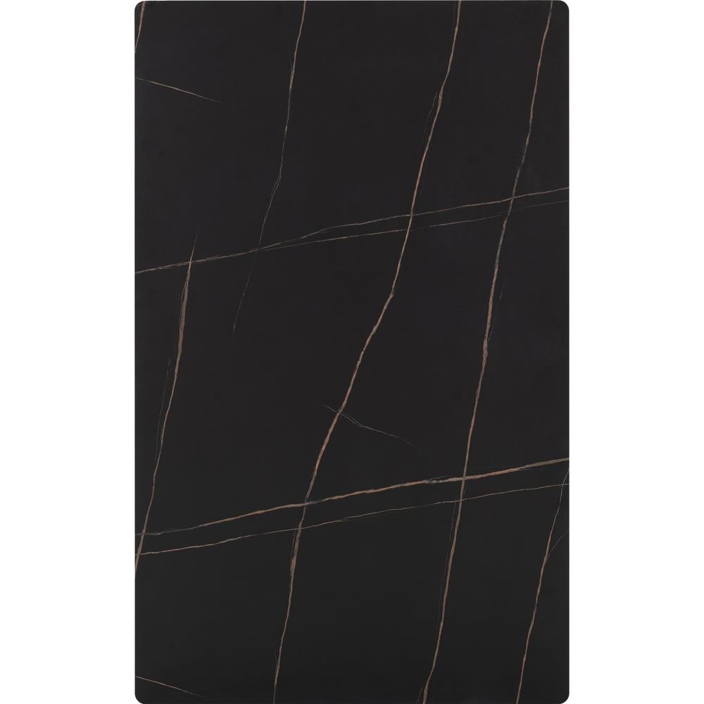 Seconique Marlow 4 Seater Black Dining Table Marble Effect Image 5