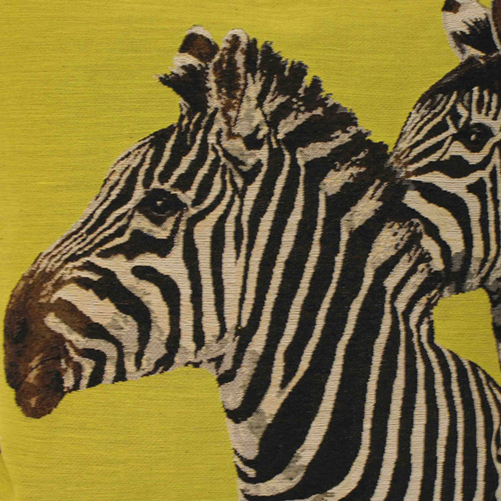 Paoletti Lime Twin Zebra Piped Cushion Image 3