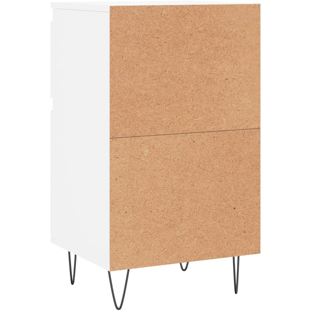 vidaXL Single Door Single Drawer White Small Sideboard Image 8