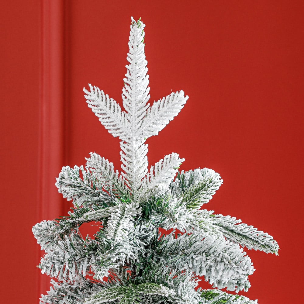 Everglow Snow Flocked Pencil Artificial Christmas Tree 6ft Image 3