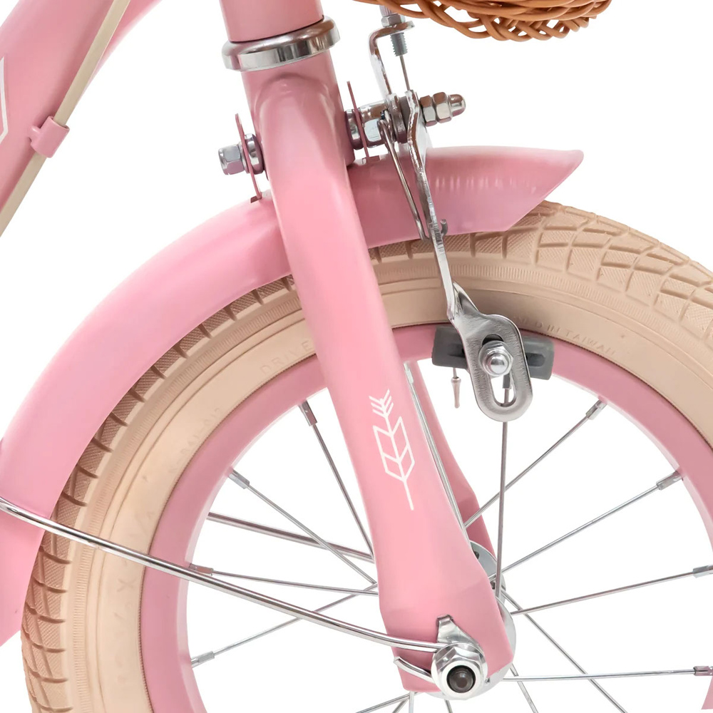 Huffy Vintage 12 inch Pink Kids Bike with Basket and Stabilisers Image 5