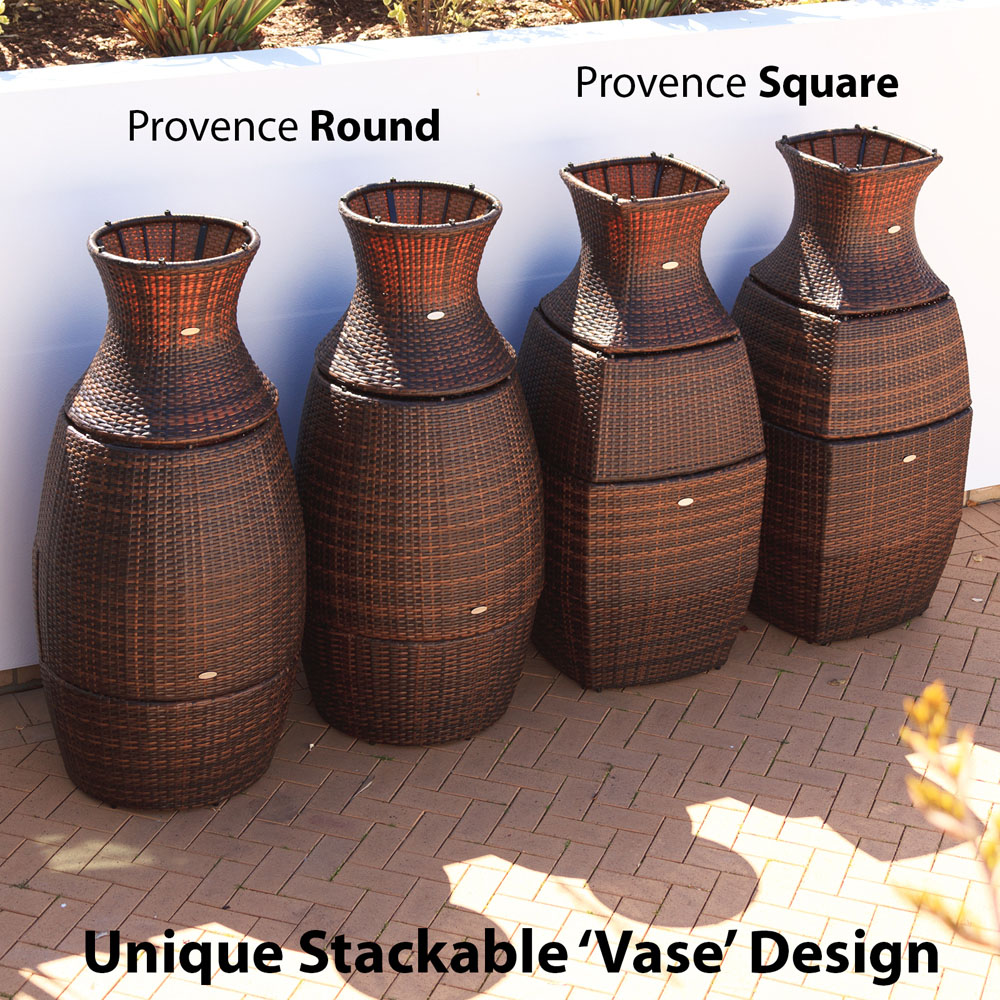 Cozy Bay Provence 2 Seater Cappuccino Rattan Round Tea Furniture Set Image 3