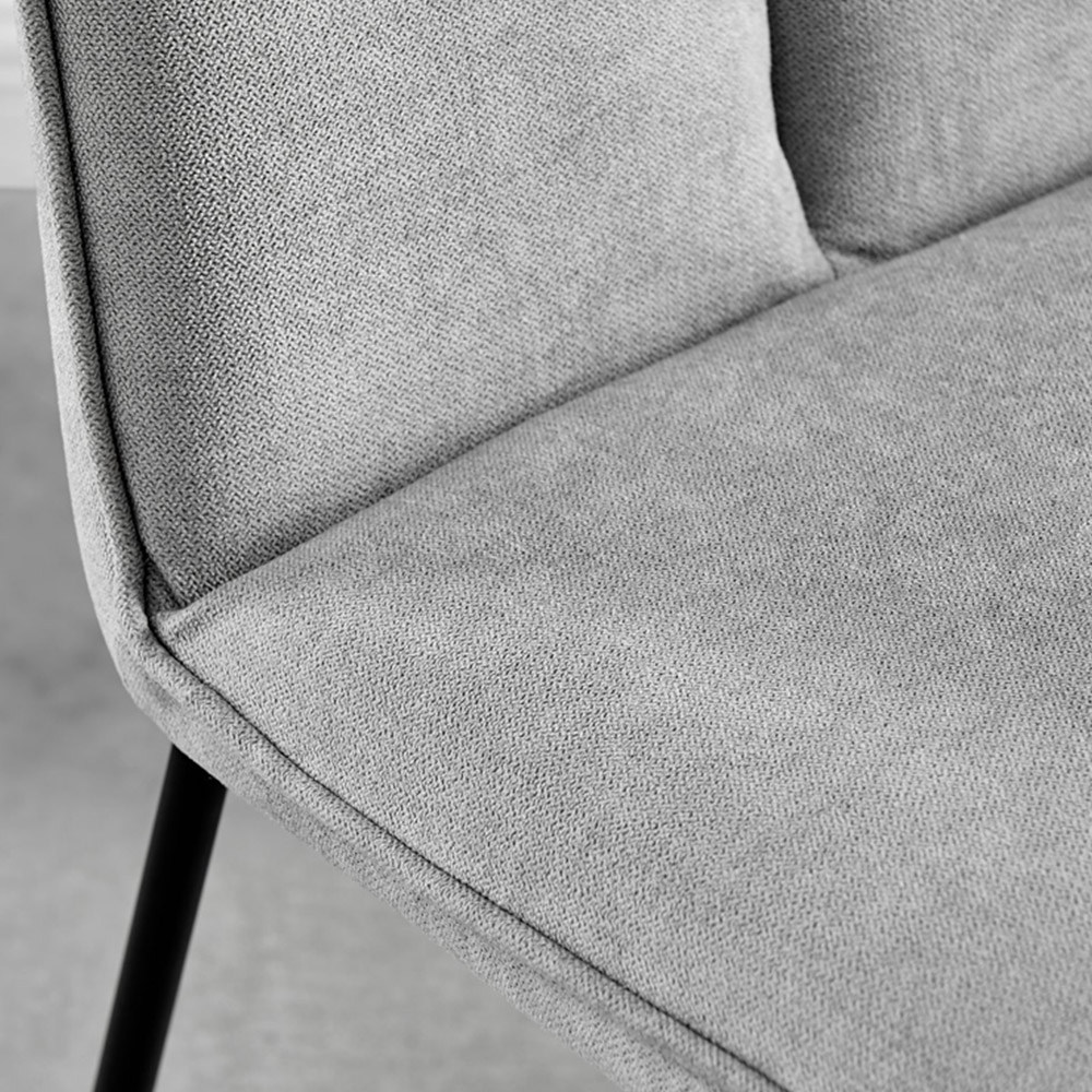 Furniturebox Tavolo Harley 6 Seater Glass Dining Set Light Grey Image 7