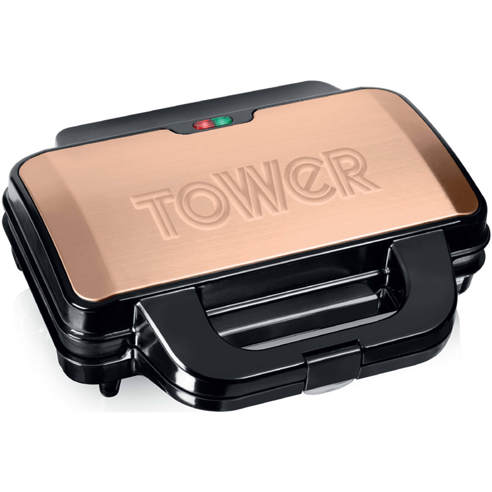 Tower Rose Gold and Black Deep Fill Sandwich Maker Image 1