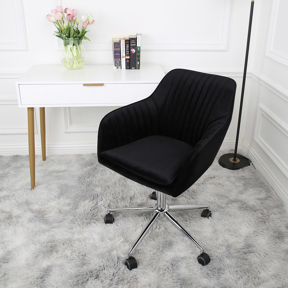 Briseis Black Adjustable Swivel Office Chair Image 3