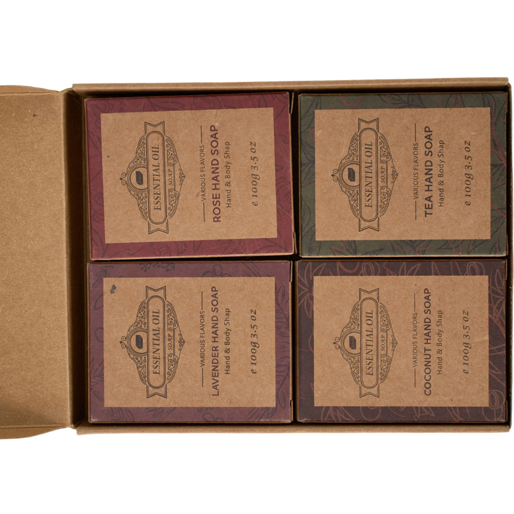 Living and Home 4 Piece Handmade Soap Gift Set Image 3