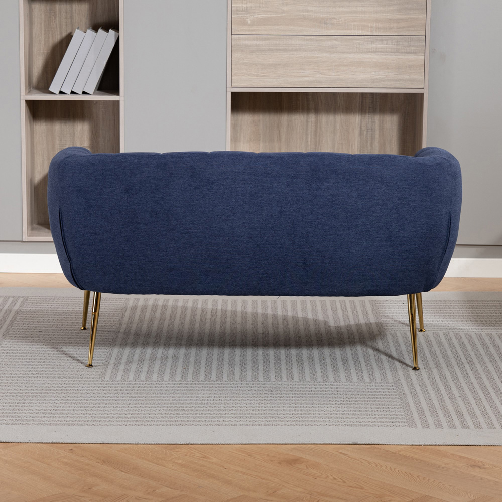 Artemis Home Stanton 2 Seater Denim Fabric Shell Accent Sofa Image 6