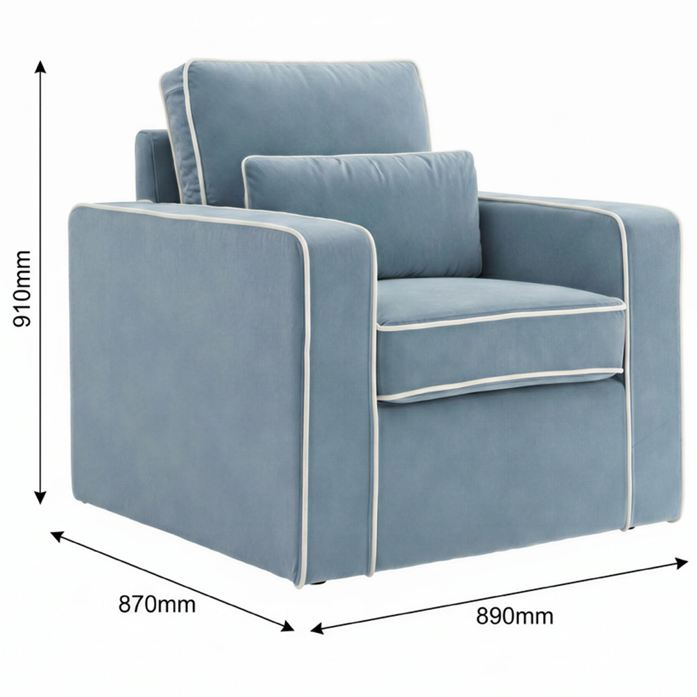 LPD Home Diego Ice Blue Chair Image 8