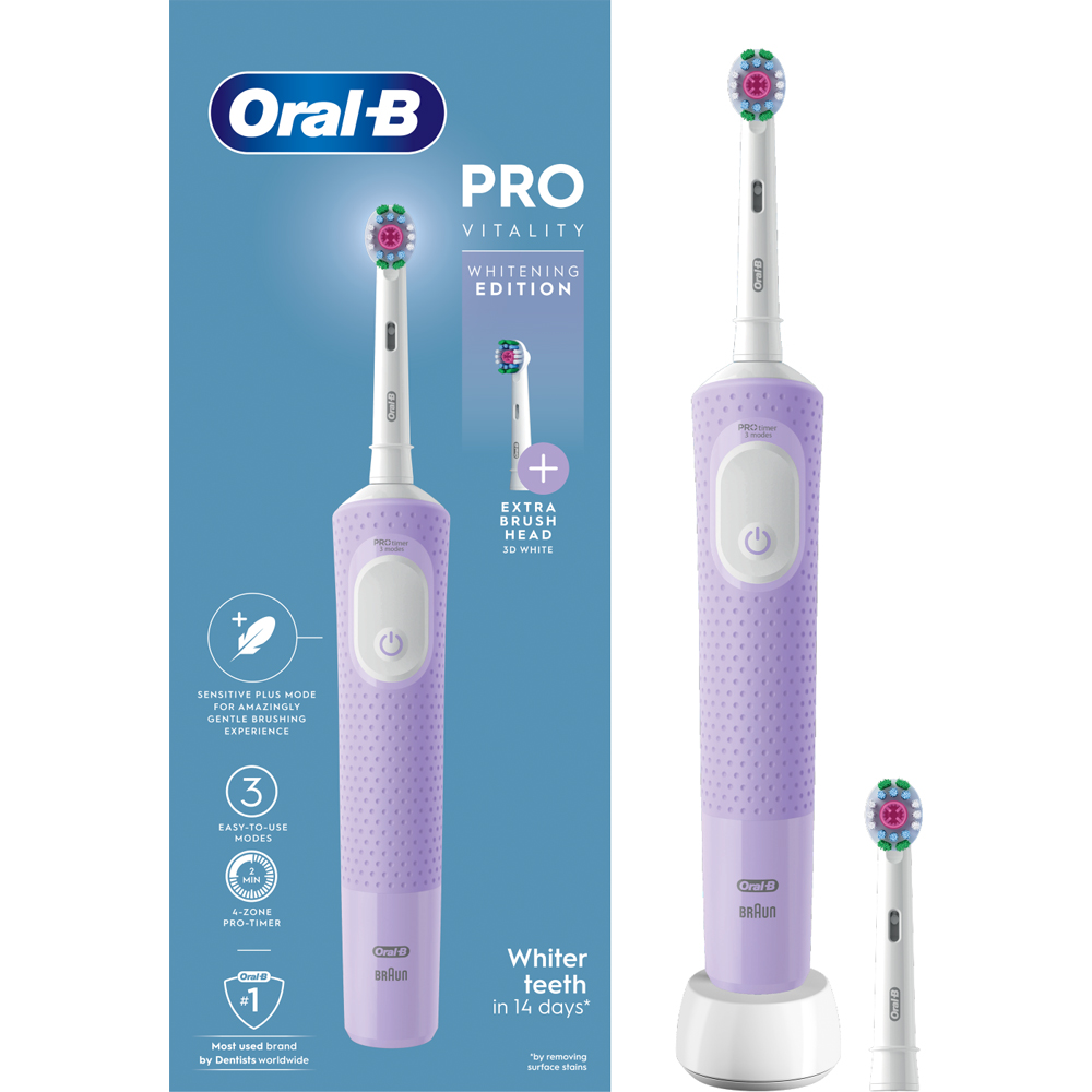 Oral-B Vitality Pro Lilac Rechargeable Electric Toothbrush Image 2
