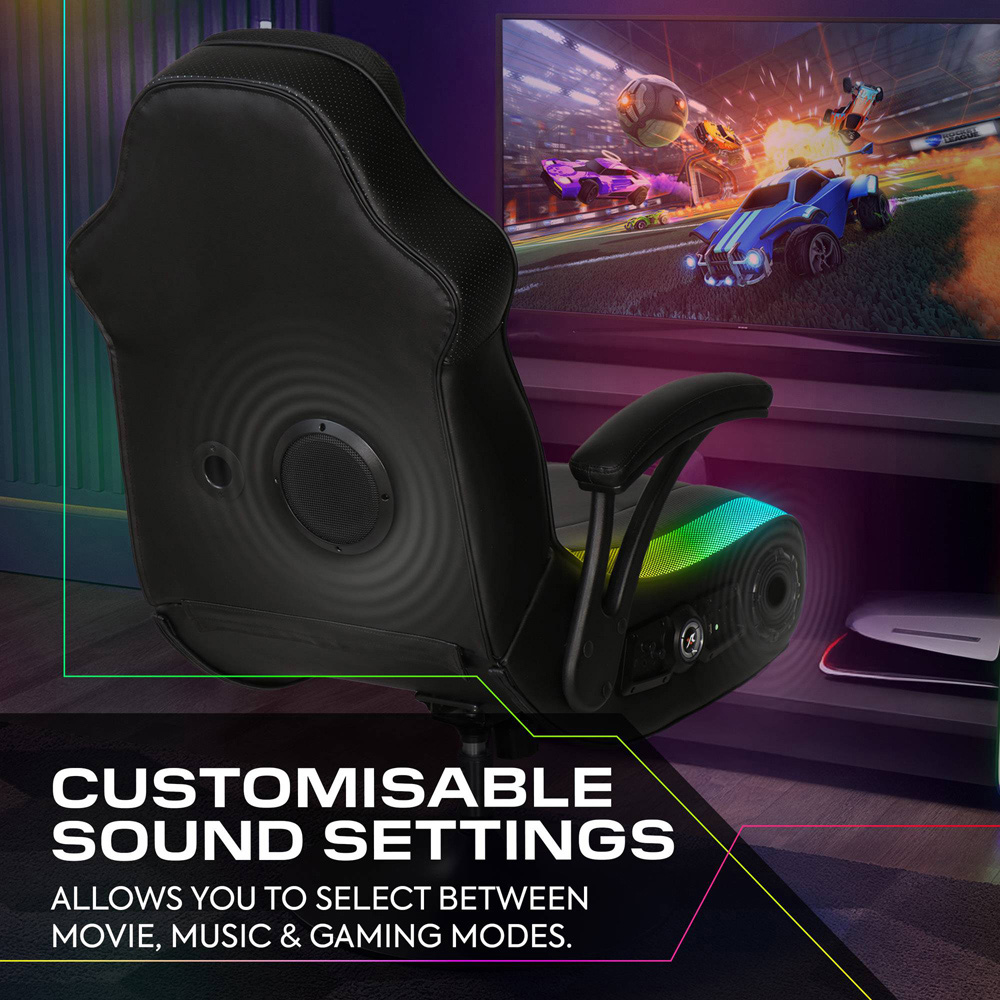X Rocker Monsoon Sync App Controlled LED Black Gaming Chair Image 3