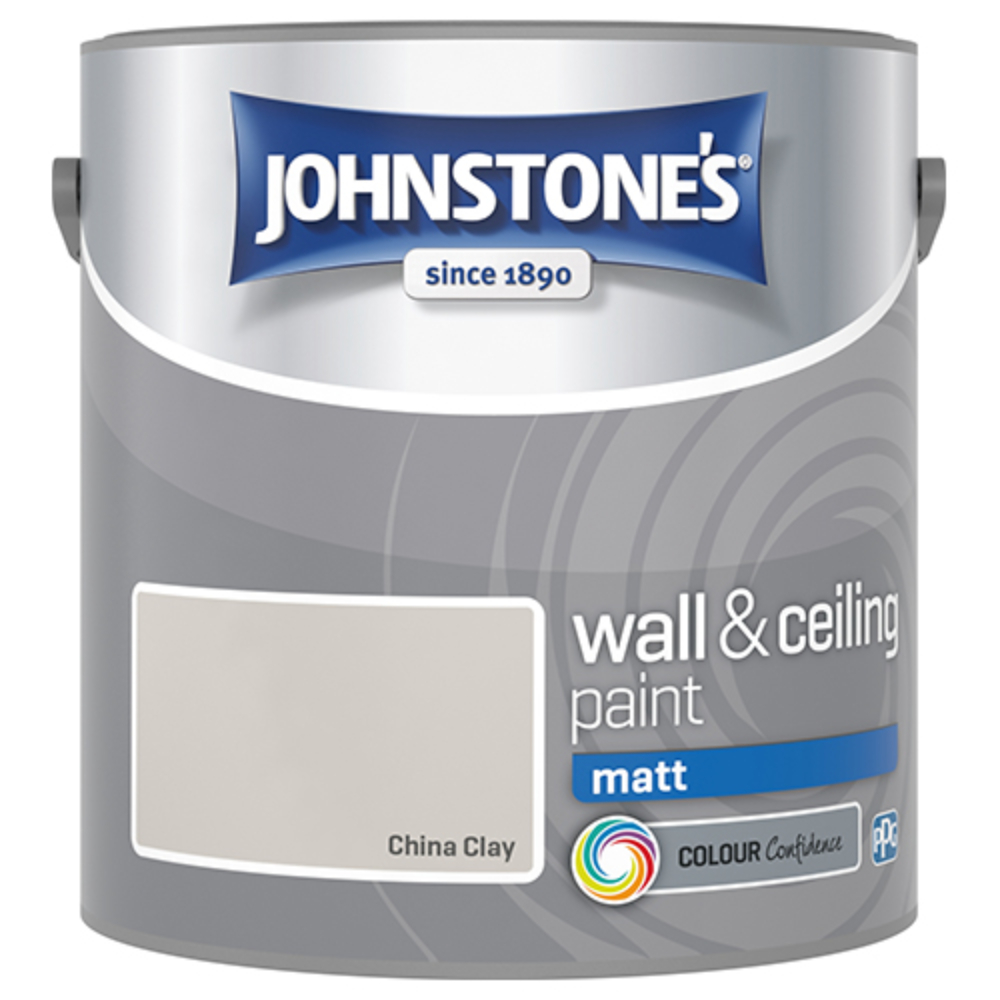 Johnstone's Walls & Ceilings China Clay Matt Emulsion Paint 2.5L Image 2