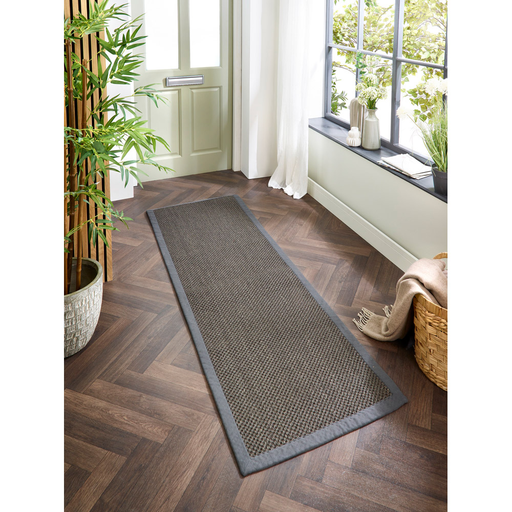 Origins Sisal Runner Dark Grey Woven Rug 67 x 200cm Image 2