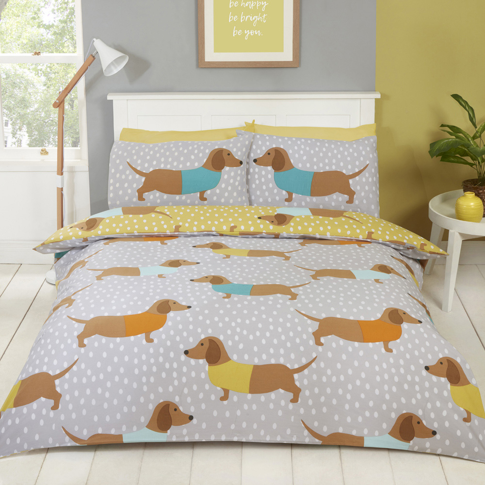 Rapport Home Dolly Dachshund King Size Multicolour Duvet Cover Set Image 3