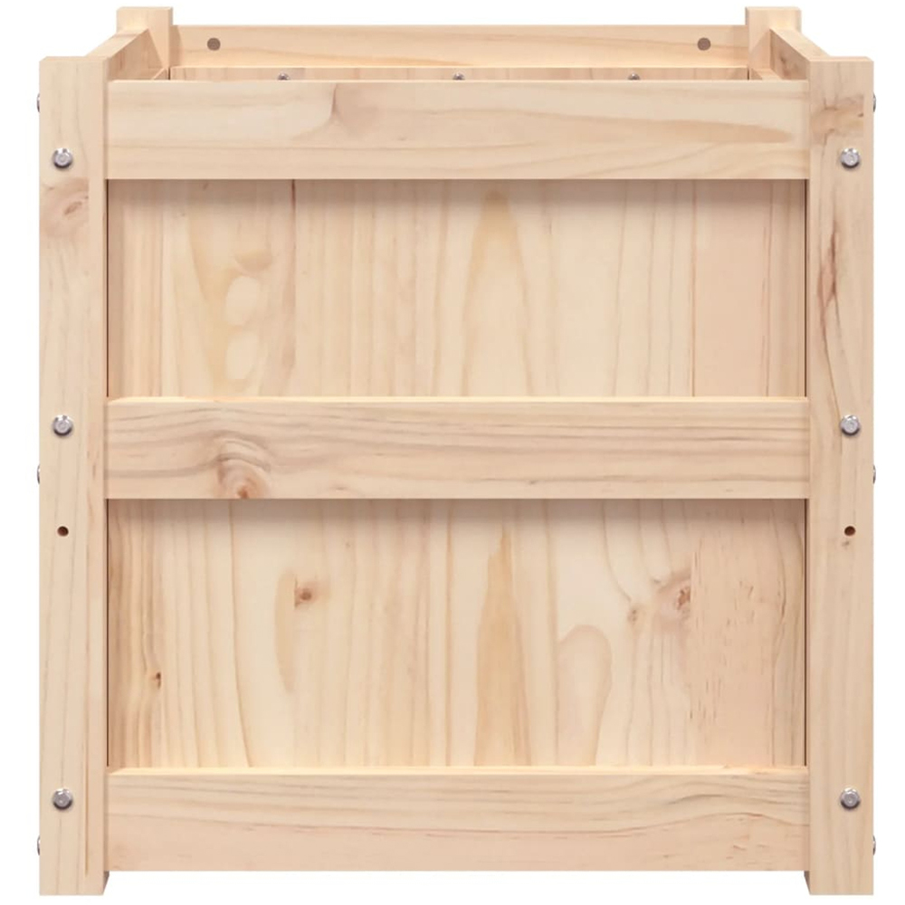 vidaXL Natural Solid Pine Wood Garden Planter 50cm Image 5