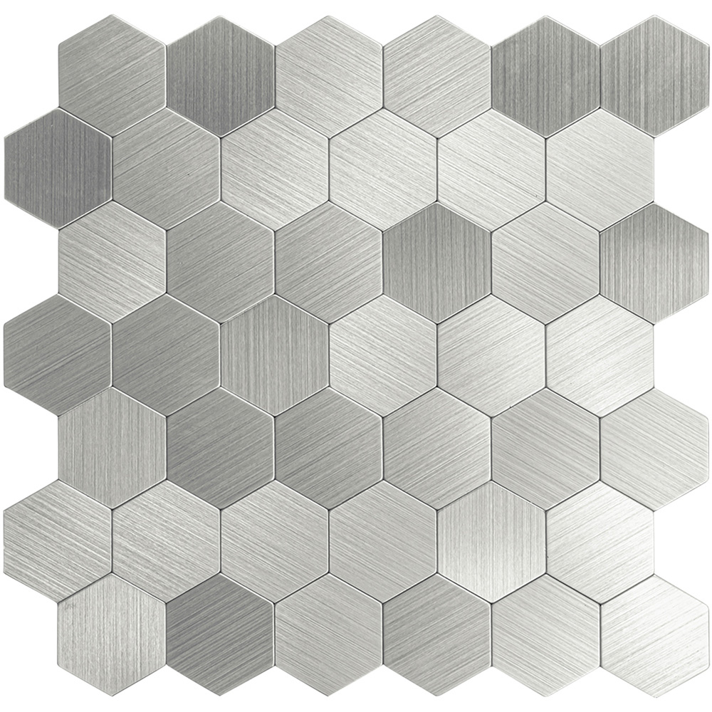 Birtwell Large Hexastyle Aluminium Peel and Stick Wall Tile 290 x 288mm Image 2