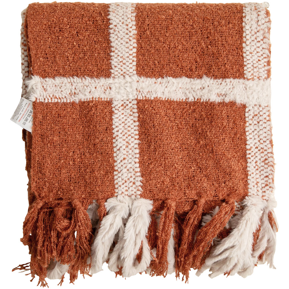 Sansa Checkered Throw Rust Image 8