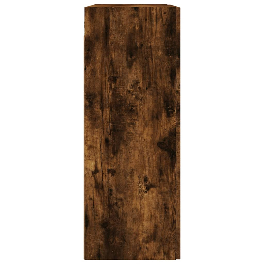 vidaXL 2 Door Smoked Oak Wall Mounted Storage Cabinet 2 Pack Image 7
