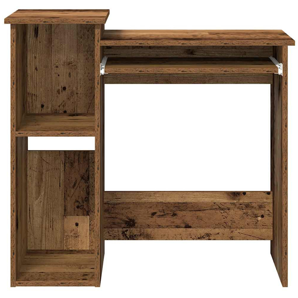 vidaXL 3 Shelf Compact Desk Black Image 3