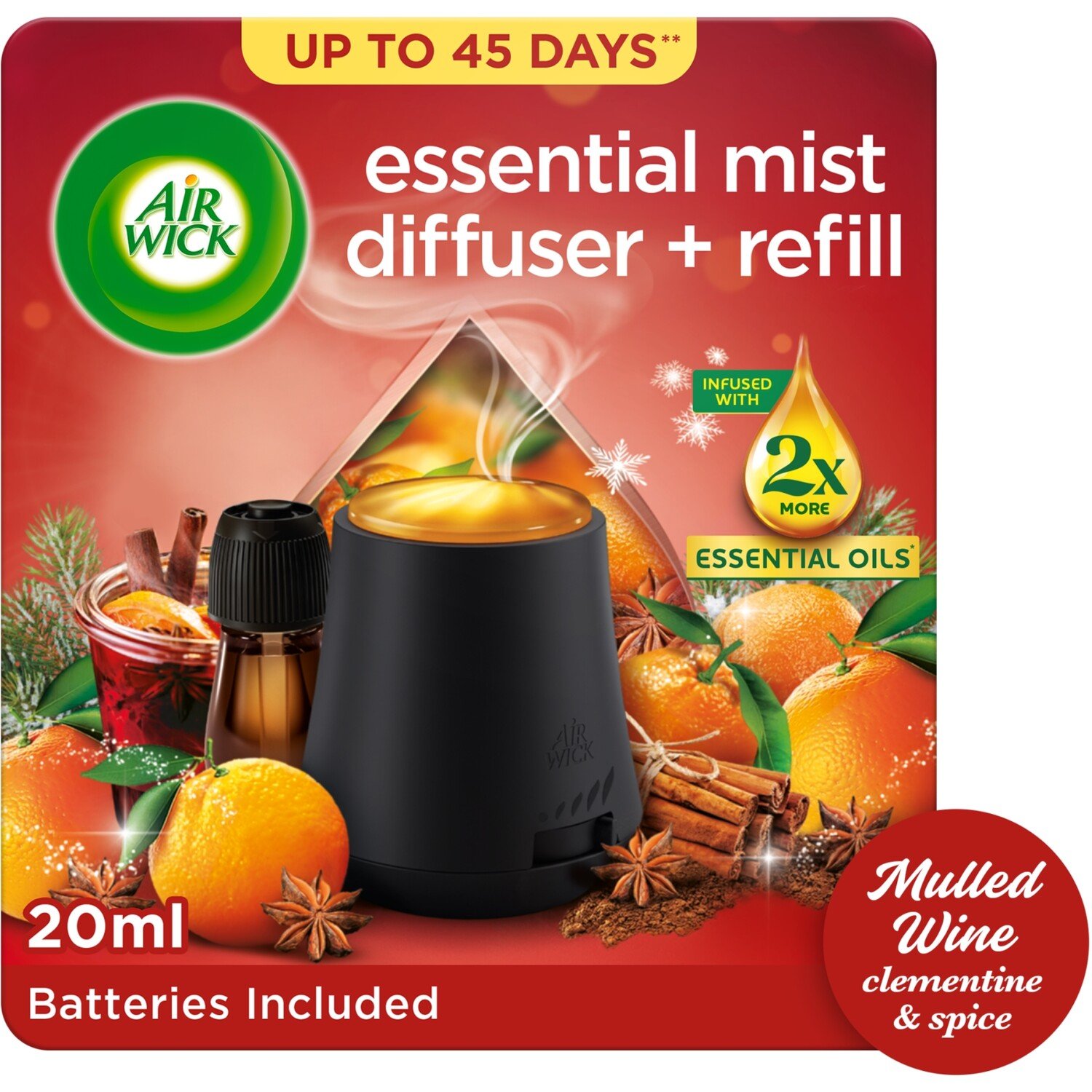 Air Wick Essential Mist Kit - Mulled Wine Image 2