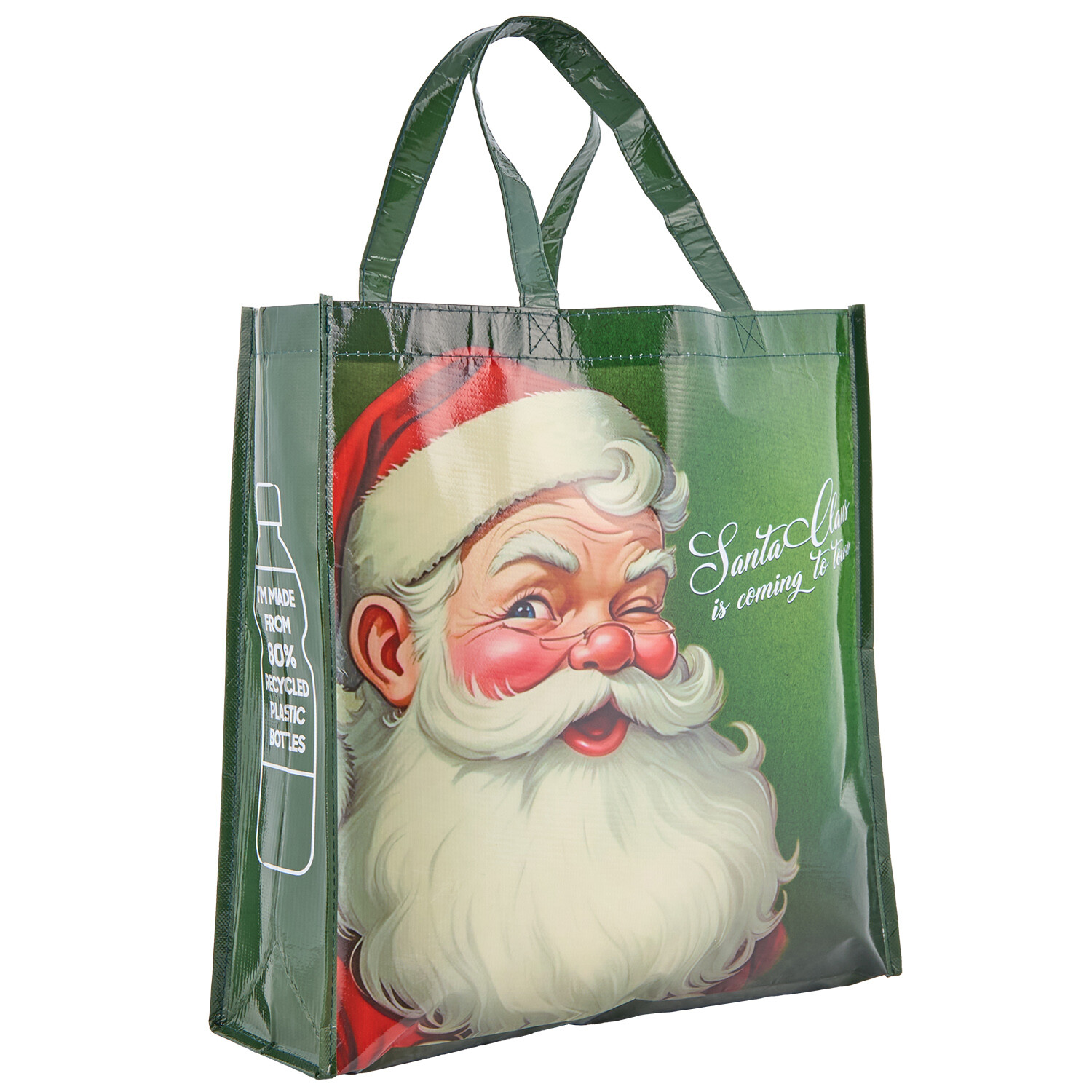 Retro Santa Shopper Bag Green Image 3