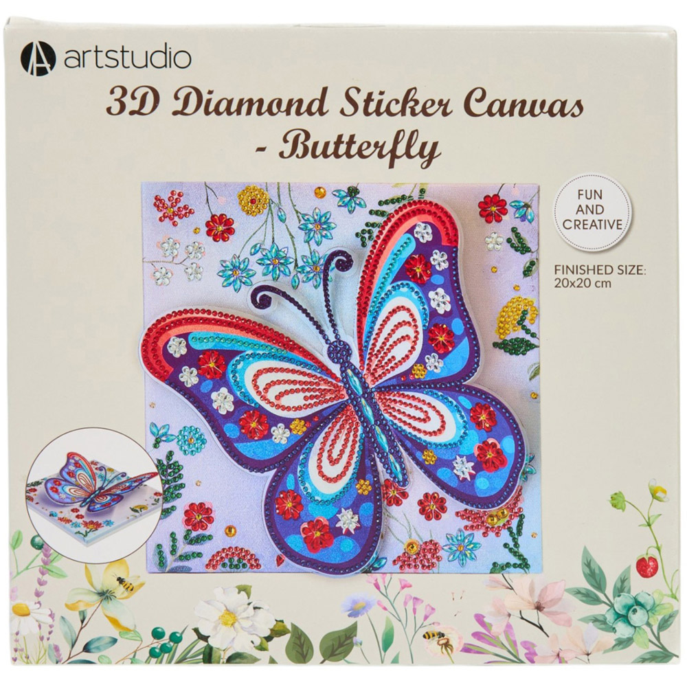 Butterfly 3D Diamond Sticker Canvas Kit Image 5