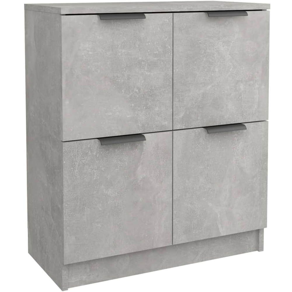 vidaXL 4 Drawer Concrete Grey Sideboard 2 Pack Image 5
