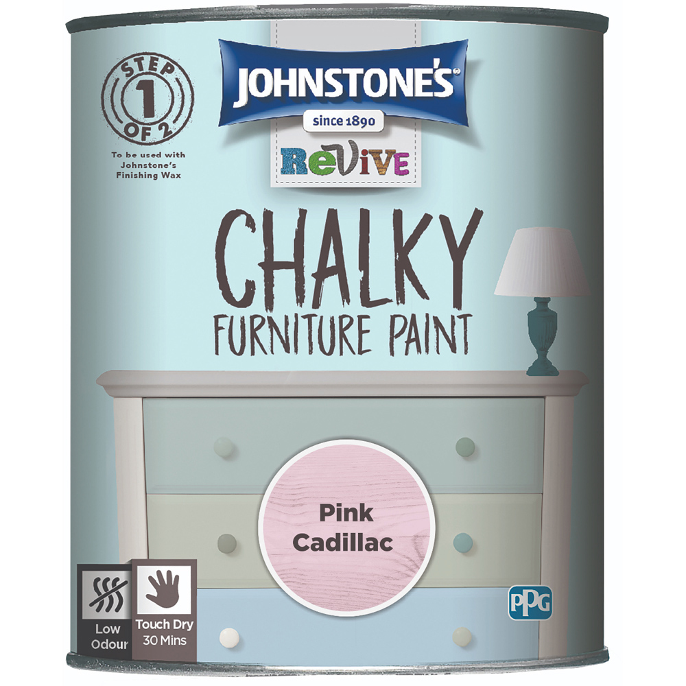 Johnstone's Pink Cadillac Chalky Furniture Paint 750ml Image 2