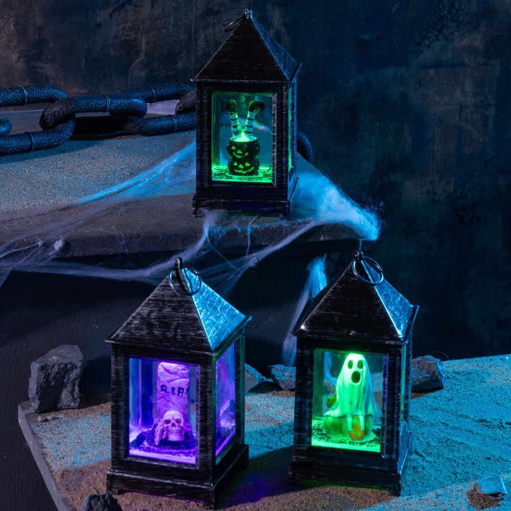 LED Halloween Glitter Lantern Image 10