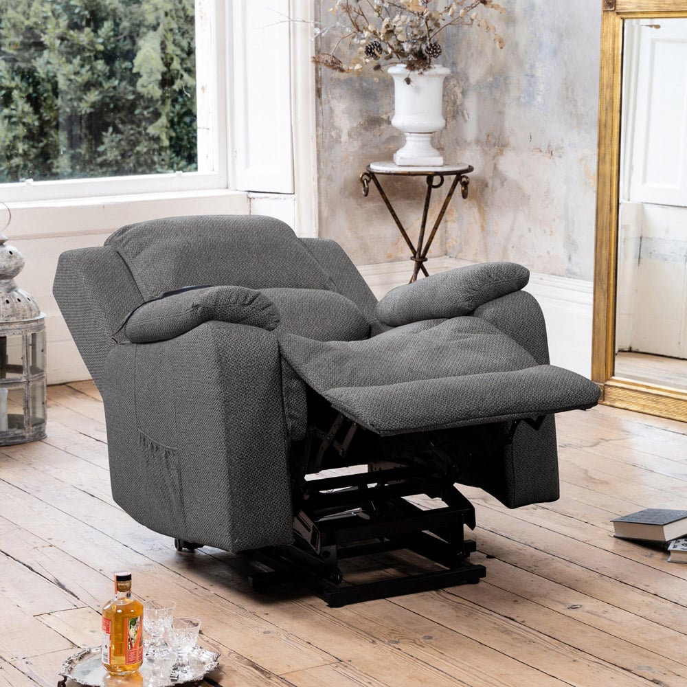 Artemis Home Marldon Dark Grey Massage and Heat Electric Recliner Chair Image 3