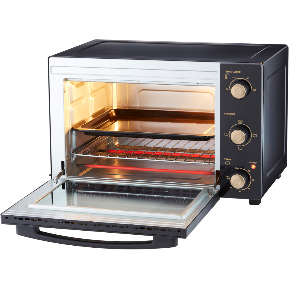 Cooks Professional K375 Black and Copper Counter Top 34L Mini Oven Grill Image 5