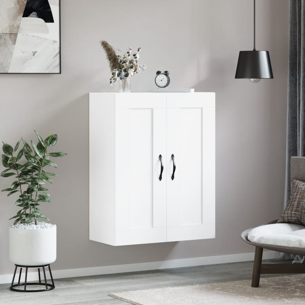 vidaXL 2 Door White Wall Mounted Cabinet Image 9