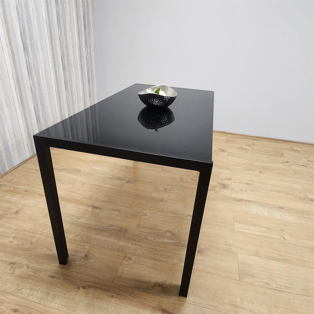 Kosy Koala 4 Seater Black Glass Dining Table Image 4