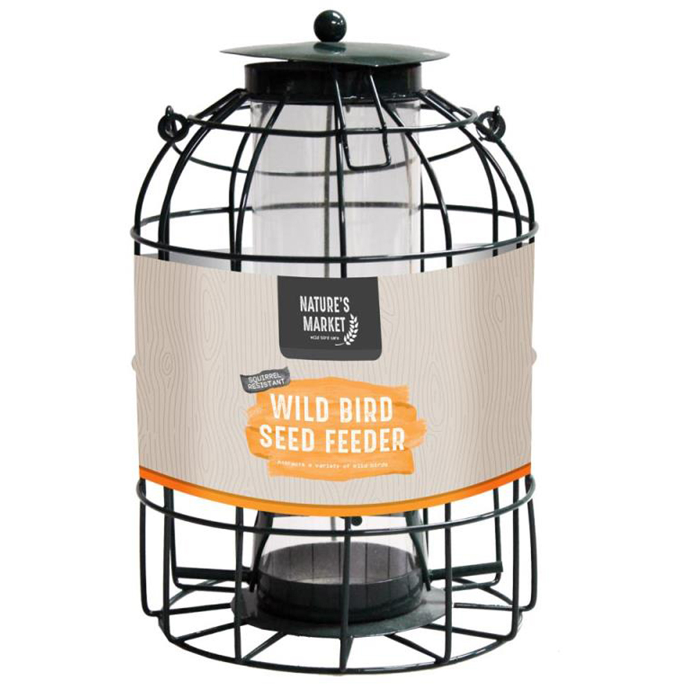 Natures Market Wild Bird Seed Feeder with Squirrel Guard 3 Pack Image 1