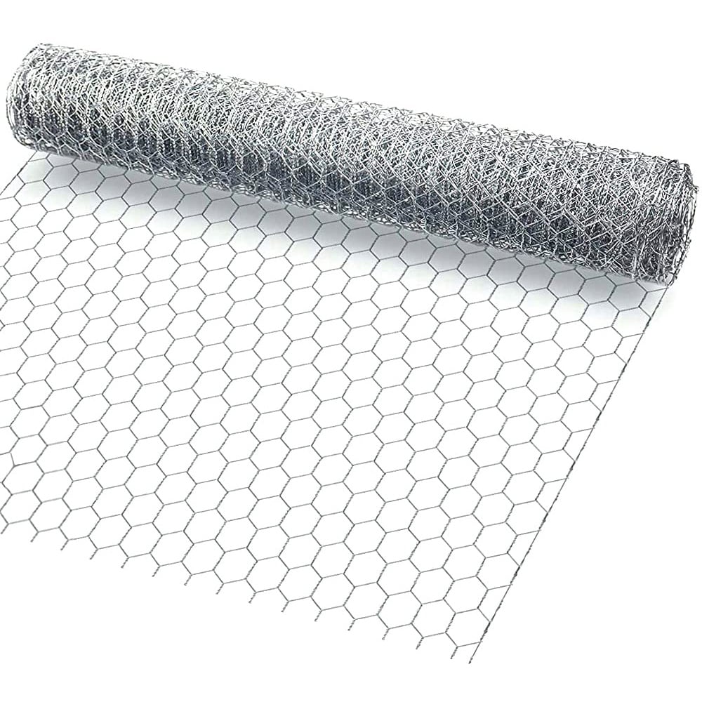 Living and Home Galvanized Hexagonal Wire Mesh Fence Netting 5m Image 1