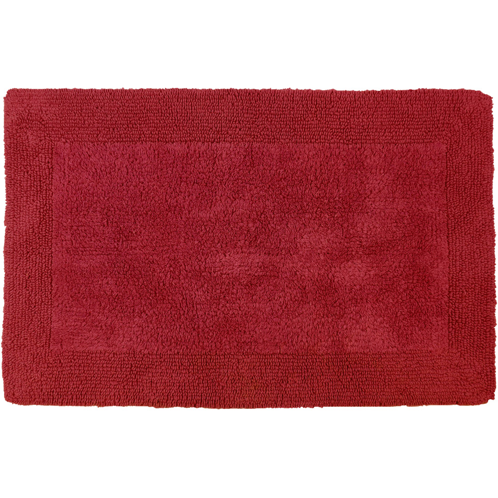 Allure Bath Fashions Elegance Cranberry Reversible Bath Mat 53 x 85cm Image 1