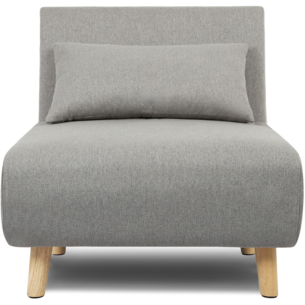Aurora Single Sleeper Grey Linen Sofa Bed Image 3