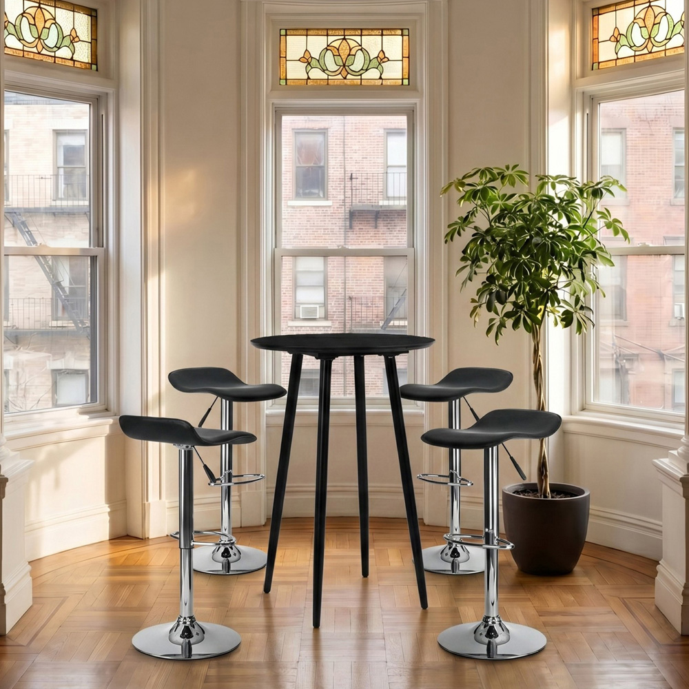 Dorel Ohio Black Leather Barstool Image 6