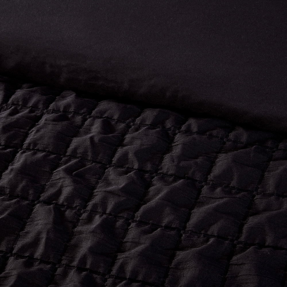 Kingston Check Duvet Set Black Single Image 4
