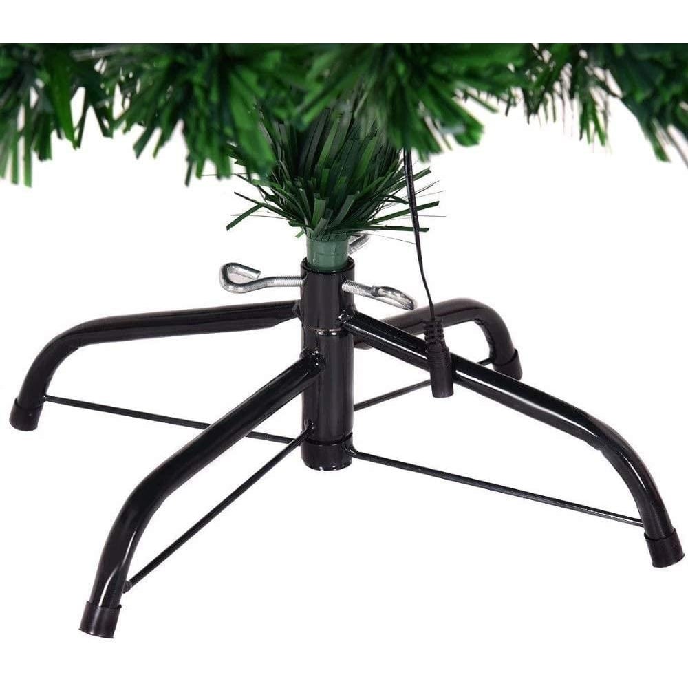 Shatchi Fibre Optic Multicolour LED Pre-Lit Artificial Christmas Tree with Snowflakes 4ft Image 3