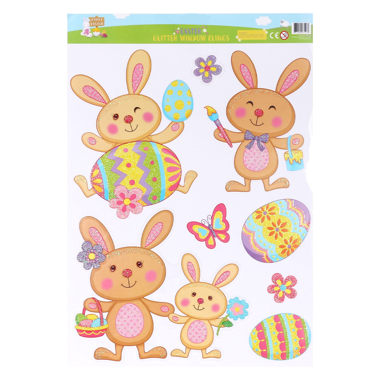 Easter Glitter Window Clings Image 1