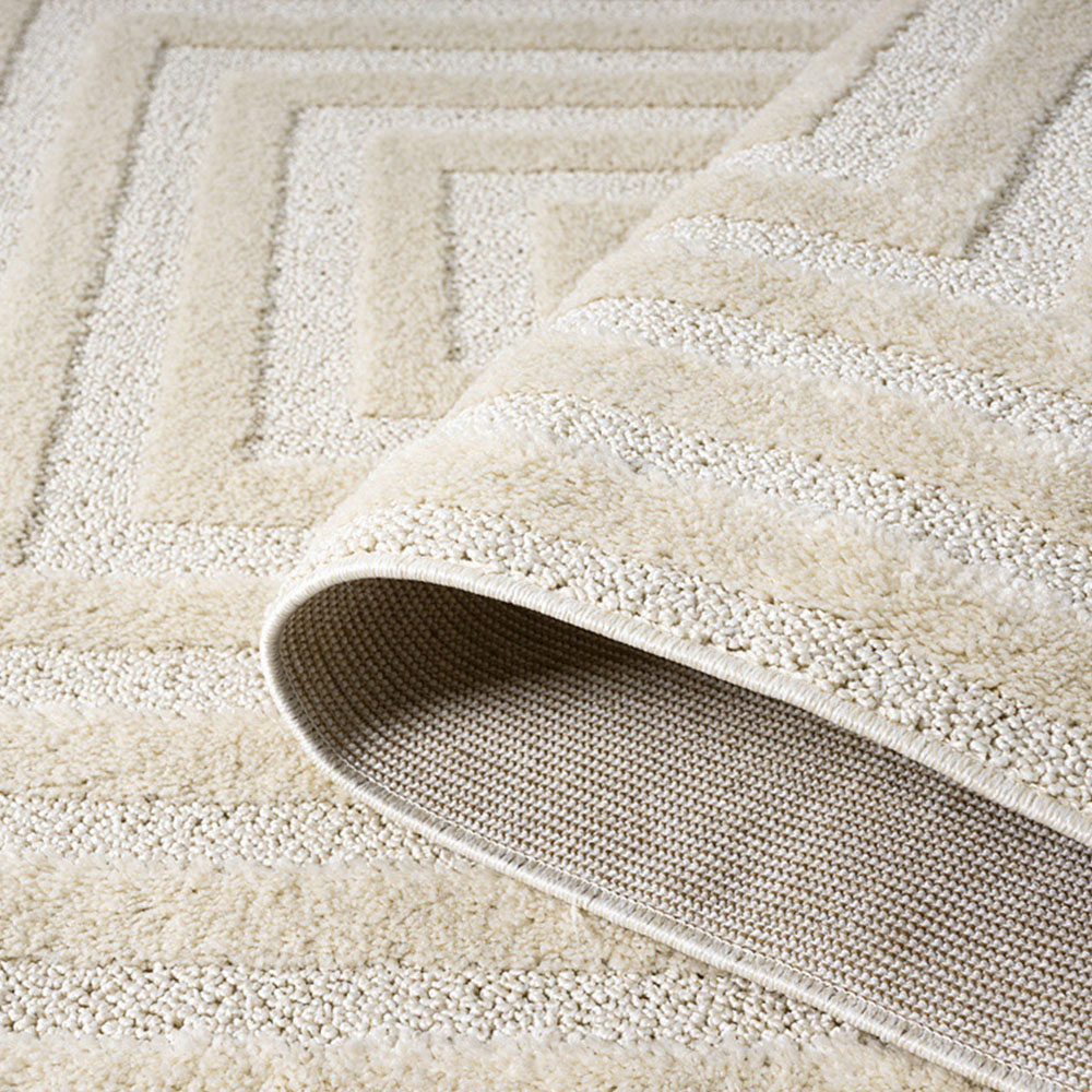 Desire Rugs Isabella Cream Embossed Geometric Rectangle Rug 160 x 230cm Image 4