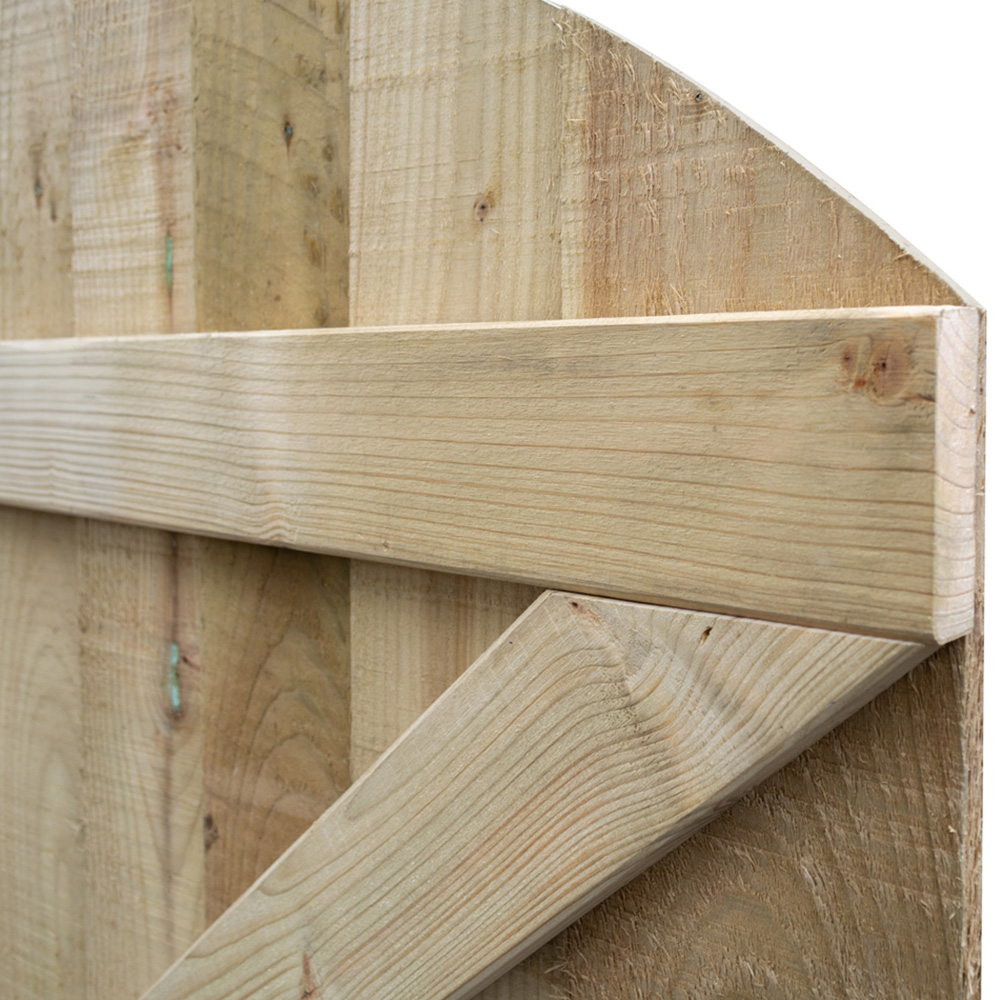 Rowlinson Featheredge Arch Top Wooden Gate Image 7