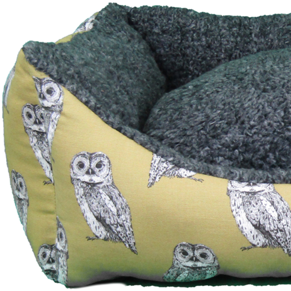 Snug & Cosy XL Rectangle Owl Print Dog Bed Image 2