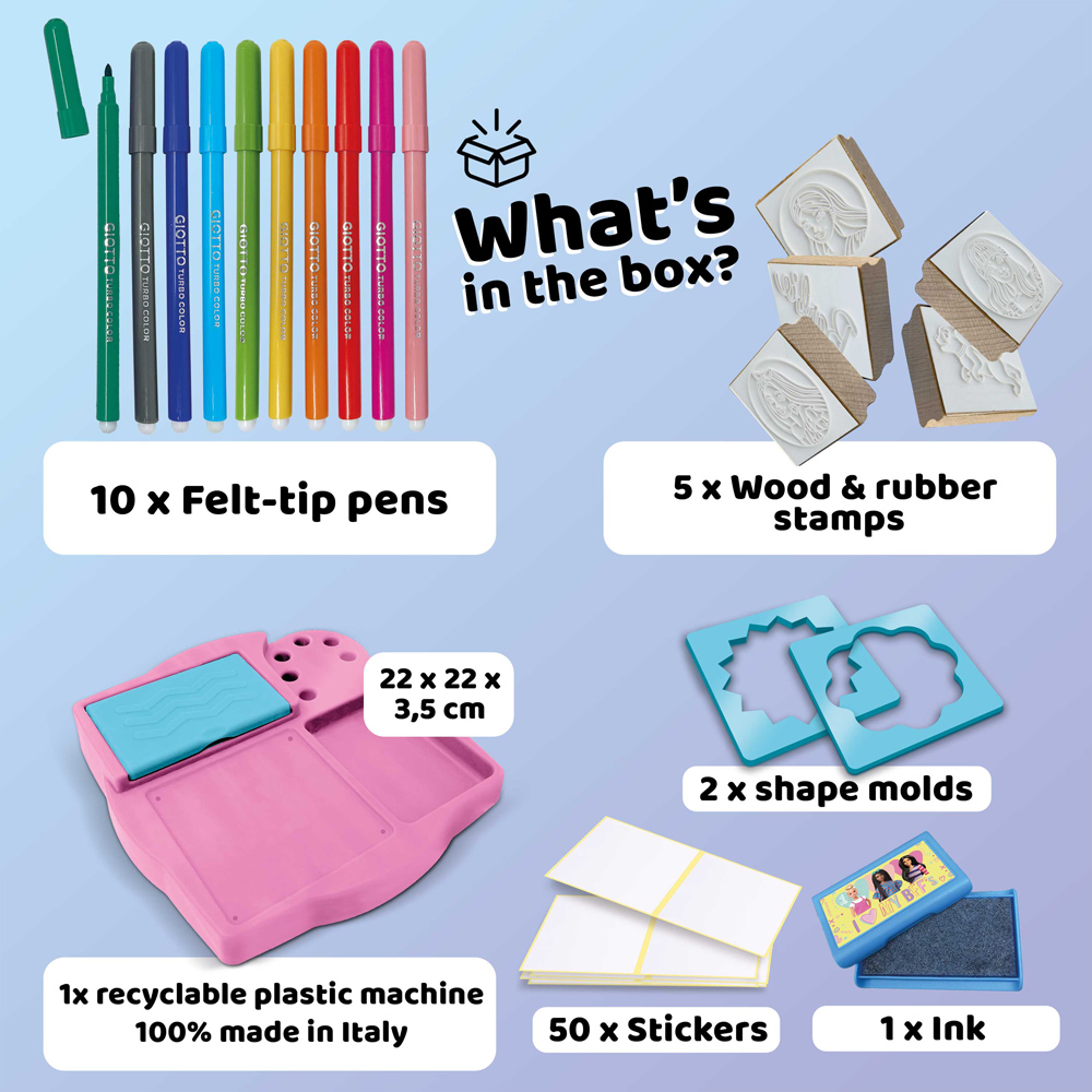 Barbie Sticker Machine Kids Craft and Stationery Set Image 2