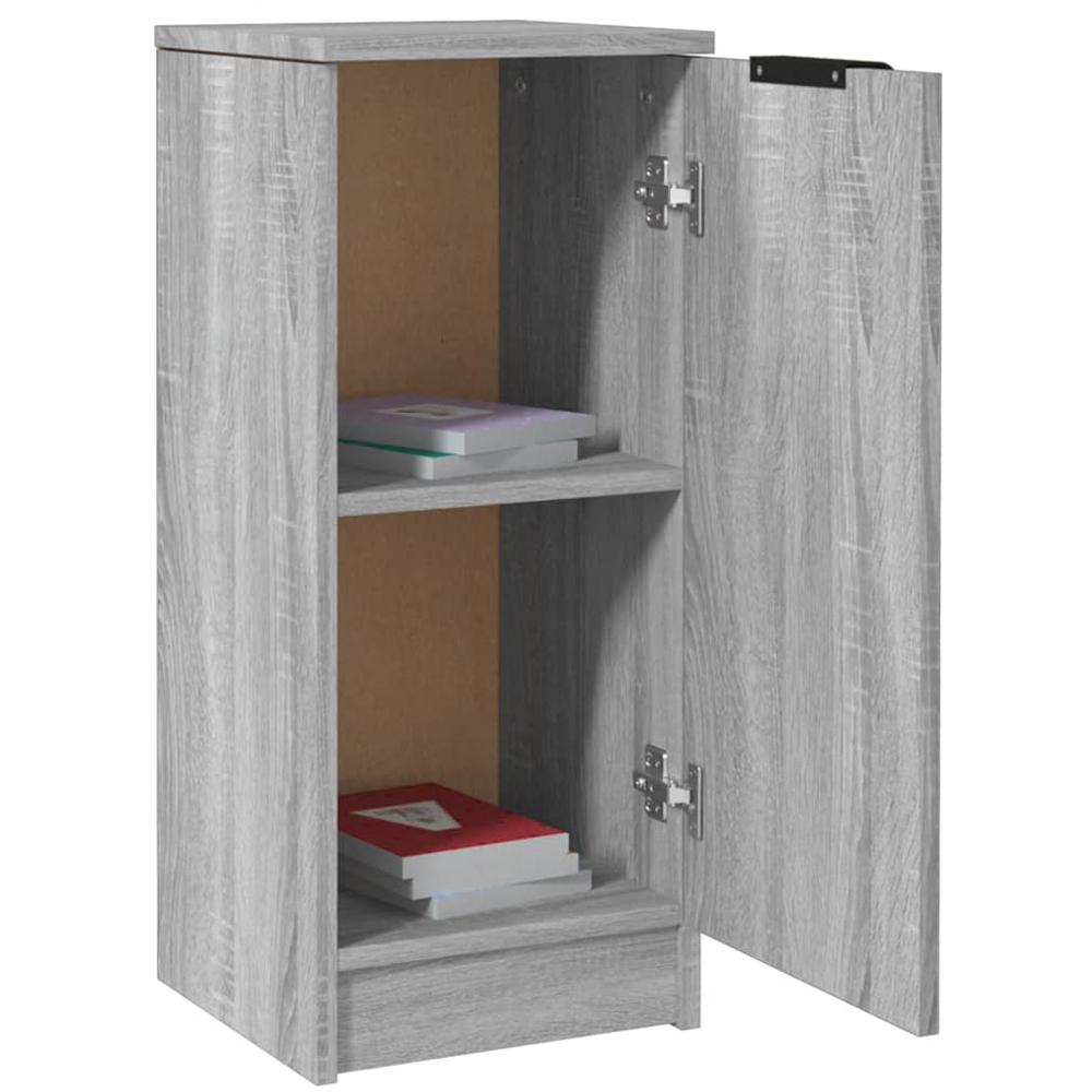 vidaXL Single Door Grey Sonoma Wooden Sideboard Image 5