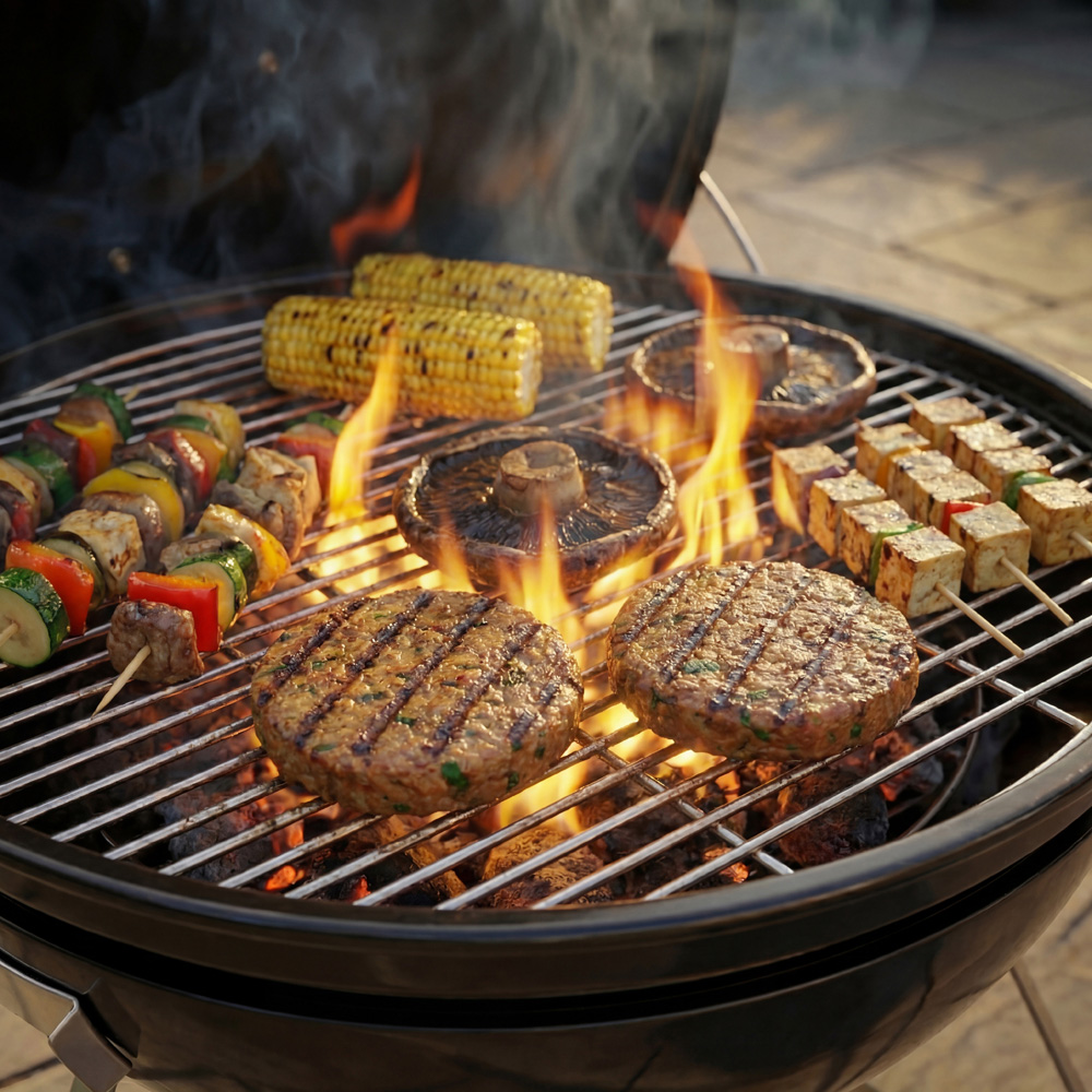 GARDEN VIDA Kansas Black Small Kettle Grill BBQ Image 5