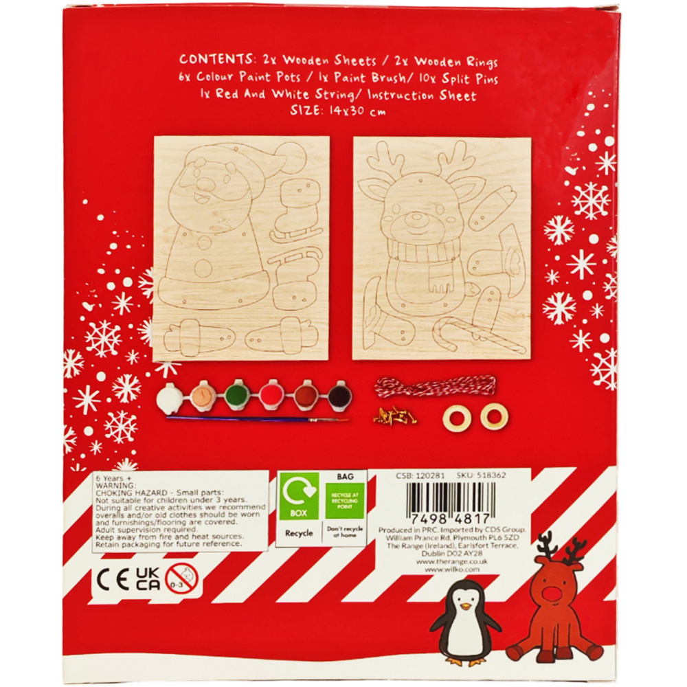 Paint Your Own Wooden Christmas Characters Kit Image 3