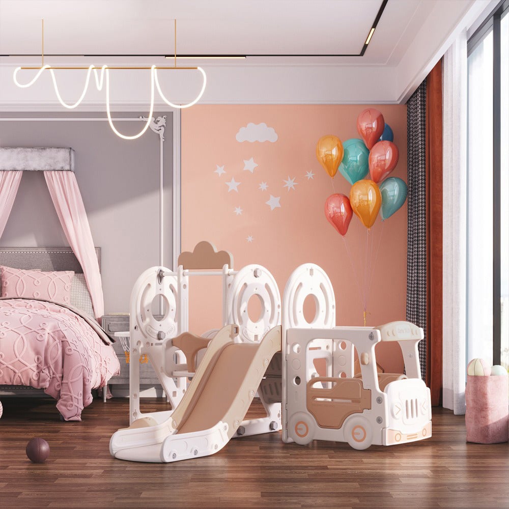Living and Home 3 in 1 Kids Swing and Slide Playset Image 5
