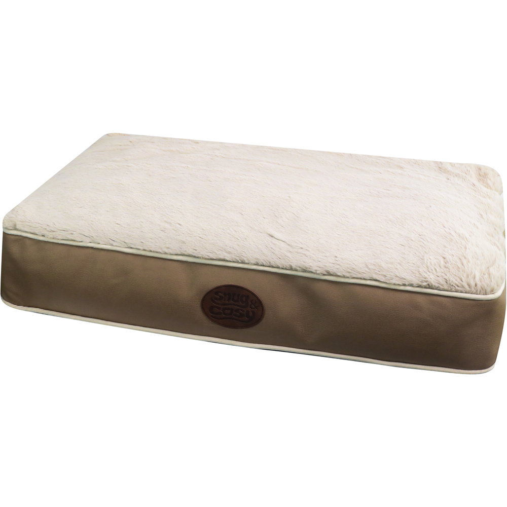 Snug & Cosy Tuscany Large Sand Dog Lounger Bed Image 1