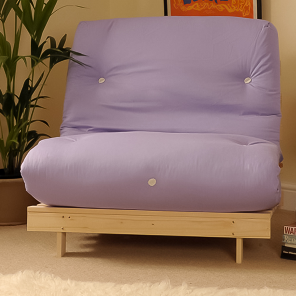 Brooklyn Luxury Single Sleeper Lilac Futon Base and Mattress Image 1